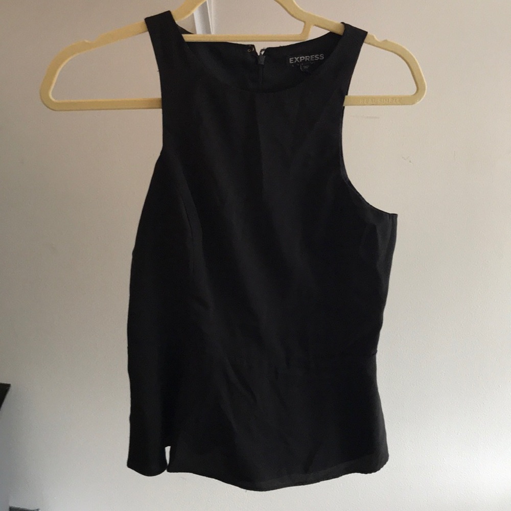 Black peplum top